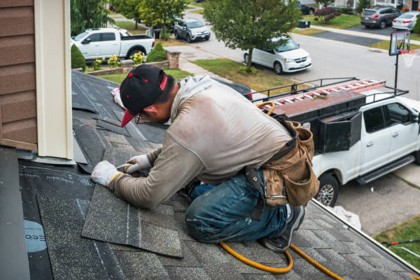 Professional Flat Roof Repair technician working in Kingston, NJ